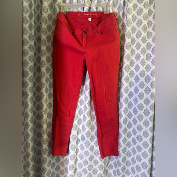 LC Lauren Conrad Denim - ❤️ Lauren Conrad Red Skinny Jeans – Size 10